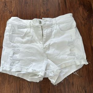 Hollister white denim shorts size 26.
